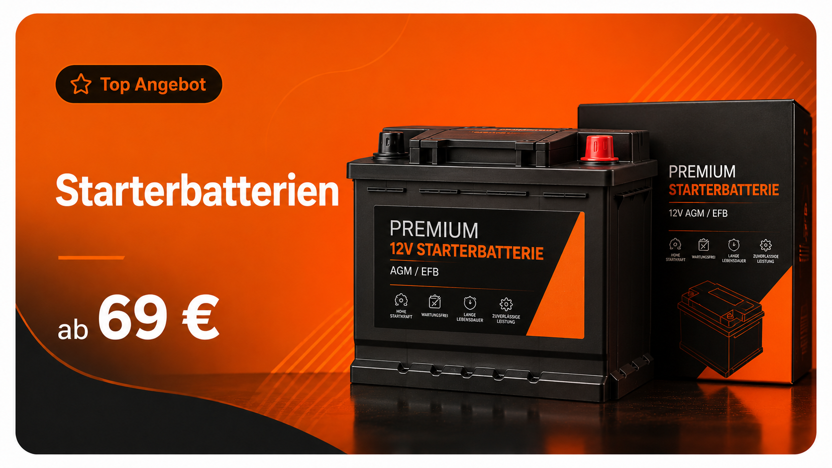 Top Angebot: Starterbatterien ab 69 Euro